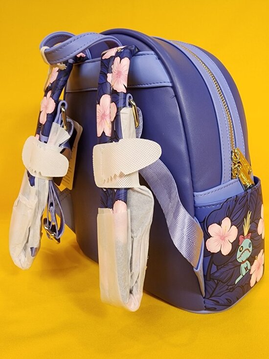 Loungefly Disney Lilo and Stitch Floral Sunset Scene Ducks Mini Backpack NEW main image 8